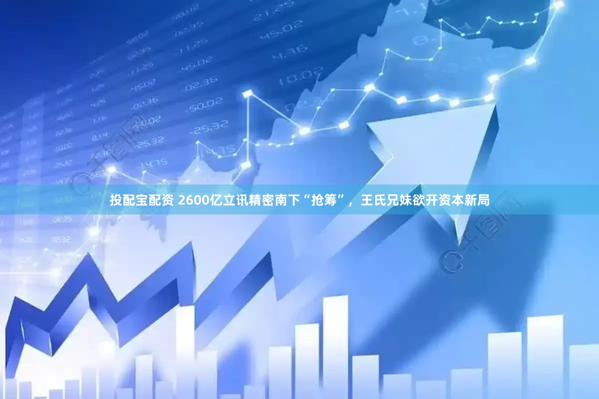 投配宝配资 2600亿立讯精密南下“抢筹”，王氏兄妹欲开资本新局
