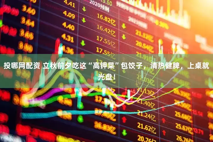 投哪网配资 立秋前夕吃这“高钾菜”包饺子，清热健脾，上桌就光盘！